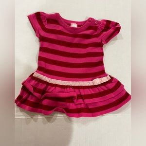 Children’s Place baby girl pink and red stripes dress size 3-6 months